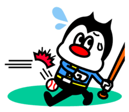 Monsters who love baseball sticker #4185890