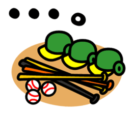 Monsters who love baseball sticker #4185896