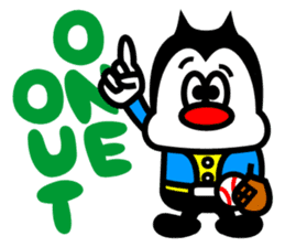 Monsters who love baseball sticker #4185901