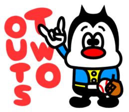 Monsters who love baseball sticker #4185902