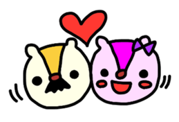 Marmot and his wife sticker #4186271