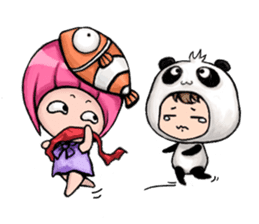 Baby Panda & Baby Fish (Daily Life) sticker #4189529