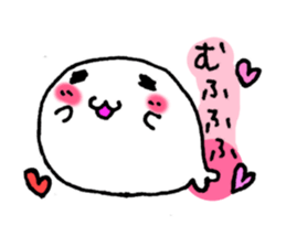 Azarashi is smiling. sticker #4190191