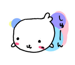 Azarashi is smiling. sticker #4190204