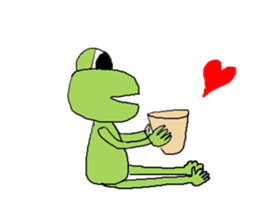 Love, healing frog 1 sticker #4190540