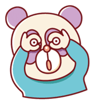 Funny panda and his friends sticker #4190736