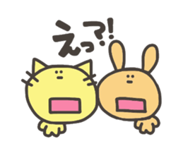 Daily life of lovely cat & rabbit 2 sticker #4191327