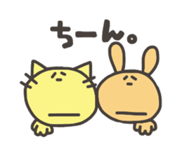 Daily life of lovely cat & rabbit 2 sticker #4191328