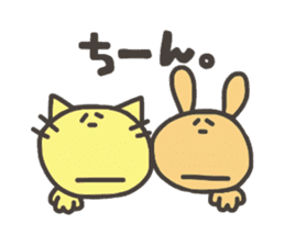 Daily life of lovely cat & rabbit 2 sticker #4191328