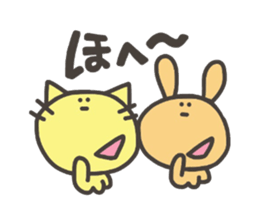 Daily life of lovely cat & rabbit 2 sticker #4191333