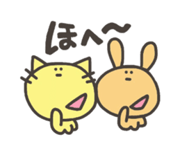 Daily life of lovely cat & rabbit 2 sticker #4191333