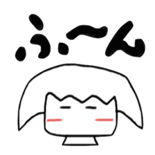 quiet girl and chatty black cat sticker #4191463