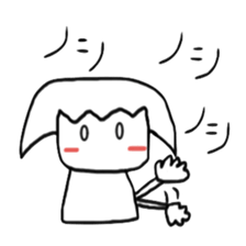 quiet girl and chatty black cat sticker #4191480