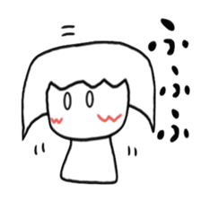 quiet girl and chatty black cat sticker #4191490