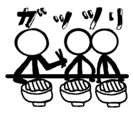 The guy that a stick human being is hot sticker #4191701