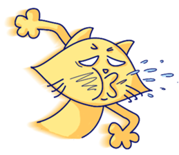 Yellow cat and White cat ninja sticker #4194149
