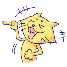 Yellow cat and White cat ninja sticker #4194154