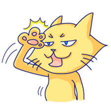 Yellow cat and White cat ninja sticker #4194155