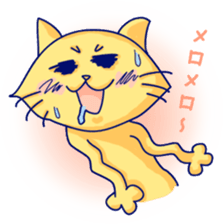 Yellow cat and White cat ninja sticker #4194158