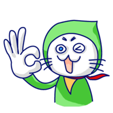 Yellow cat and White cat ninja sticker #4194161