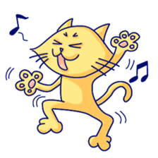 Yellow cat and White cat ninja sticker #4194171