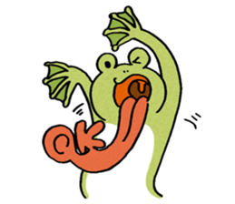 The frog that the tongues evolved sticker #4196827