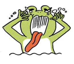 The frog that the tongues evolved sticker #4196829