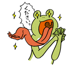 The frog that the tongues evolved sticker #4196843