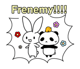 Panda and rabbit3 sticker #4197650