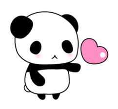 Panda and rabbit3 sticker #4197659