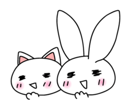 Panda and rabbit3 sticker #4197664