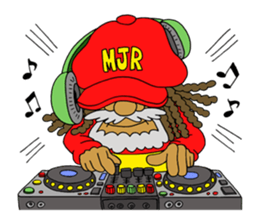 MJR RASTA MAN sticker #4198341