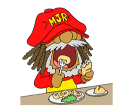 MJR RASTA MAN sticker #4198346