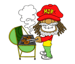 MJR RASTA MAN sticker #4198352