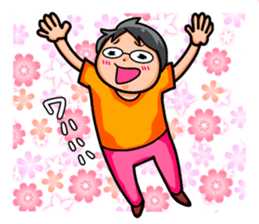 Non Twink glasses man Ver.3 sticker #4198773