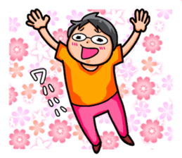 Non Twink glasses man Ver.3 sticker #4198773