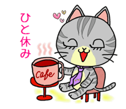 Sticker of the cat which wore a tie sticker #4199445