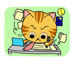 Sticker of the cat which wore a tie sticker #4199450