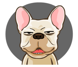 Louknann the frenchie sticker #4200578
