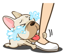 Louknann the frenchie sticker #4200580