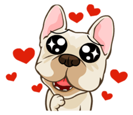 Louknann the frenchie sticker #4200583