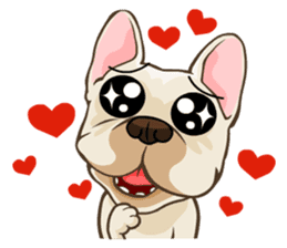 Louknann the frenchie sticker #4200583