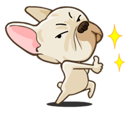 Louknann the frenchie sticker #4200584
