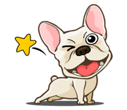 Louknann the frenchie sticker #4200588