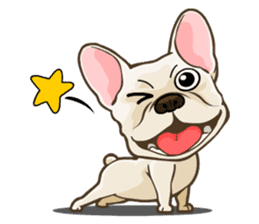 Louknann the frenchie sticker #4200588