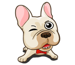 Louknann the frenchie sticker #4200590