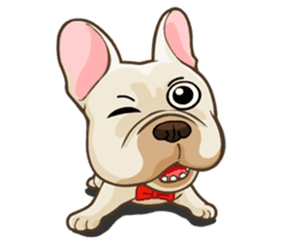 Louknann the frenchie sticker #4200590