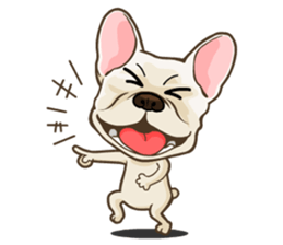 Louknann the frenchie sticker #4200591