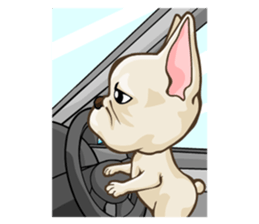 Louknann the frenchie sticker #4200594