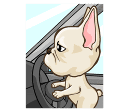 Louknann the frenchie sticker #4200594